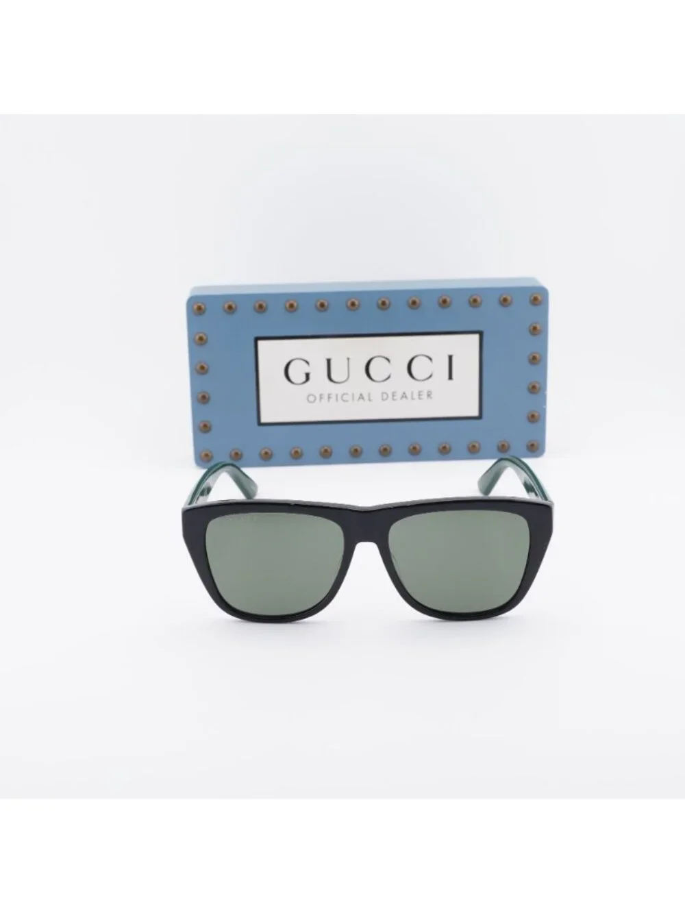 Gucci GG0926S 006 Square Sunglasses - Black / Green